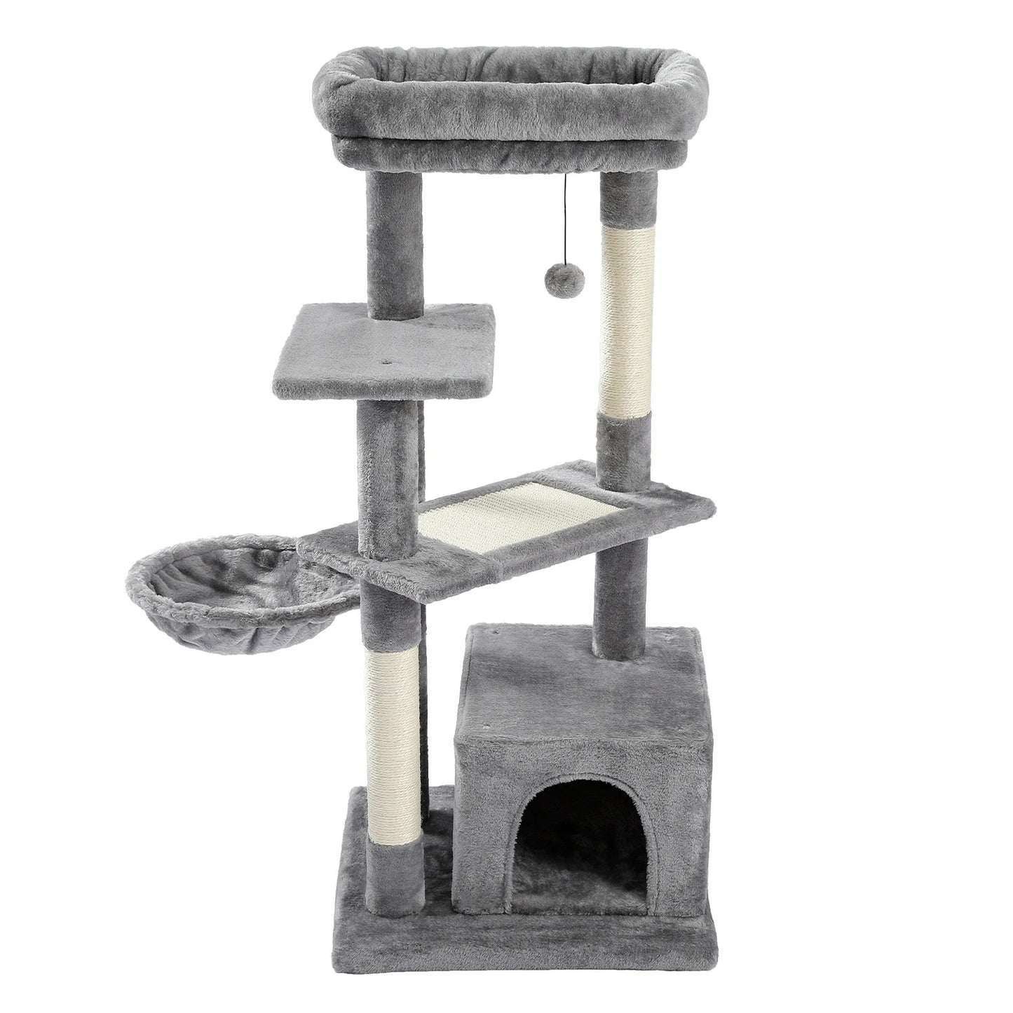 112CM Grand Multi-Level Cat Tree with Condo and Scratching Posts