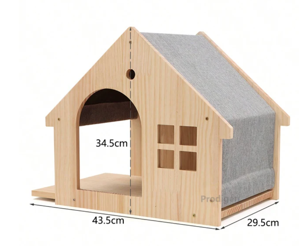 Wall Mounted Cat Climbing Wood Shelves Cat Hammock with Jumping Platform or Scratching