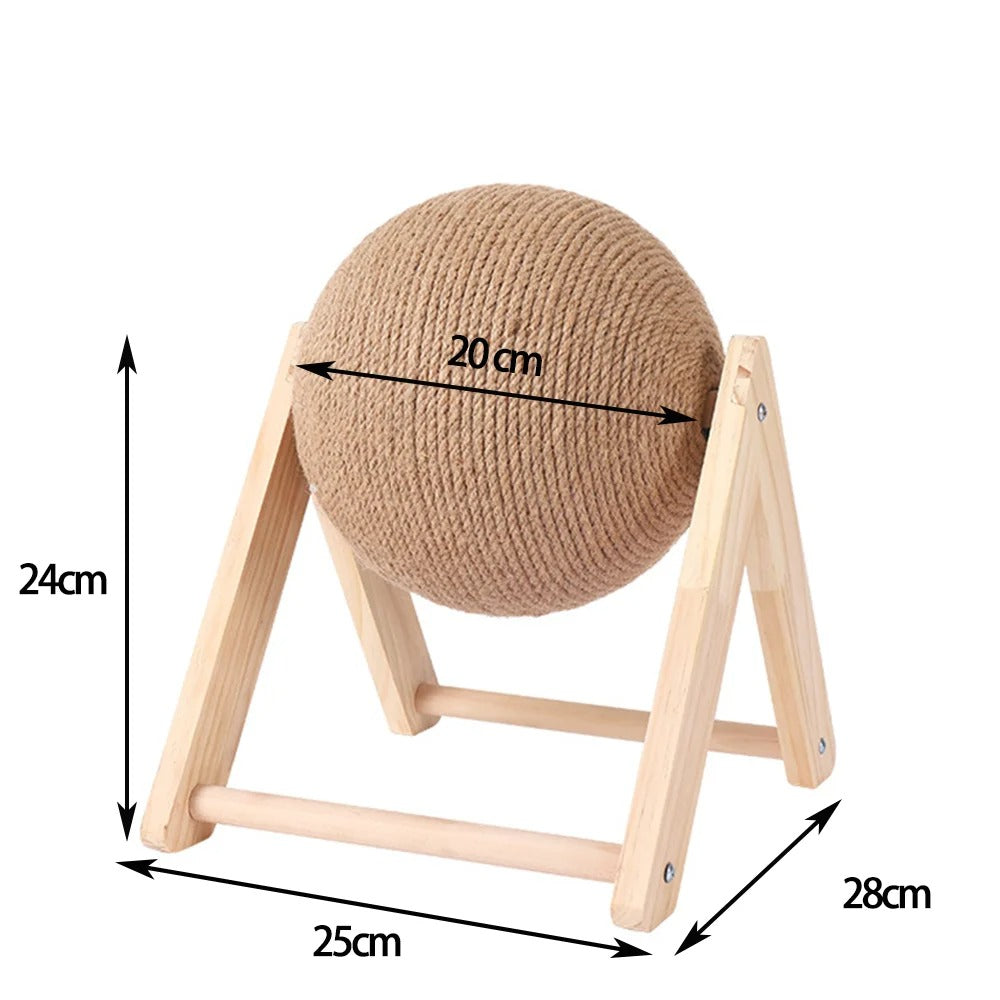 Durable Sisal Rope Cat Scratching Ball Toy - Claw-Friendly Scratcher
