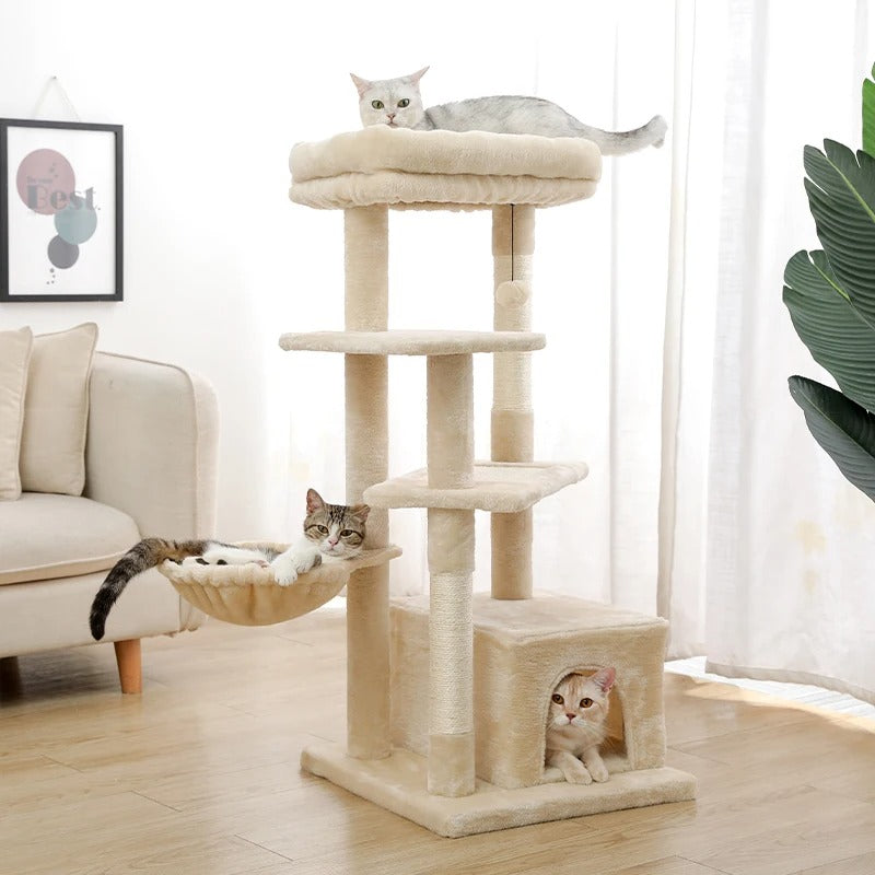 112CM Grand Multi-Level Cat Tree with Condo and Scratching Posts