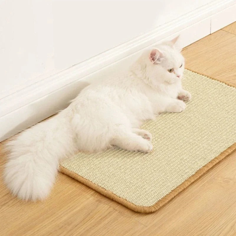 Natural Sisal Cat Scratching Mat - Durable Pet Scratcher Board & Post Pad