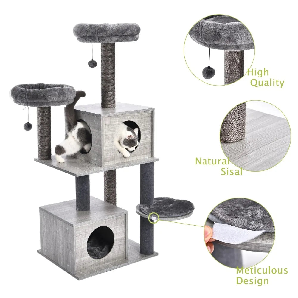 141cm Luxury Modern Cat Tree - Designer Series