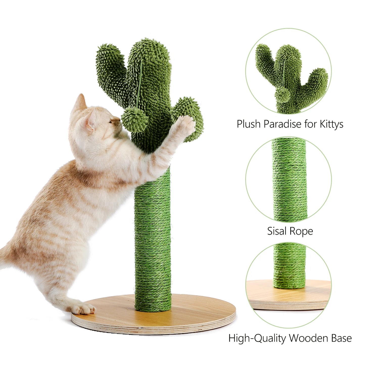 55cm Chic Cactus-Styled Cat Tree - Minimalist Design