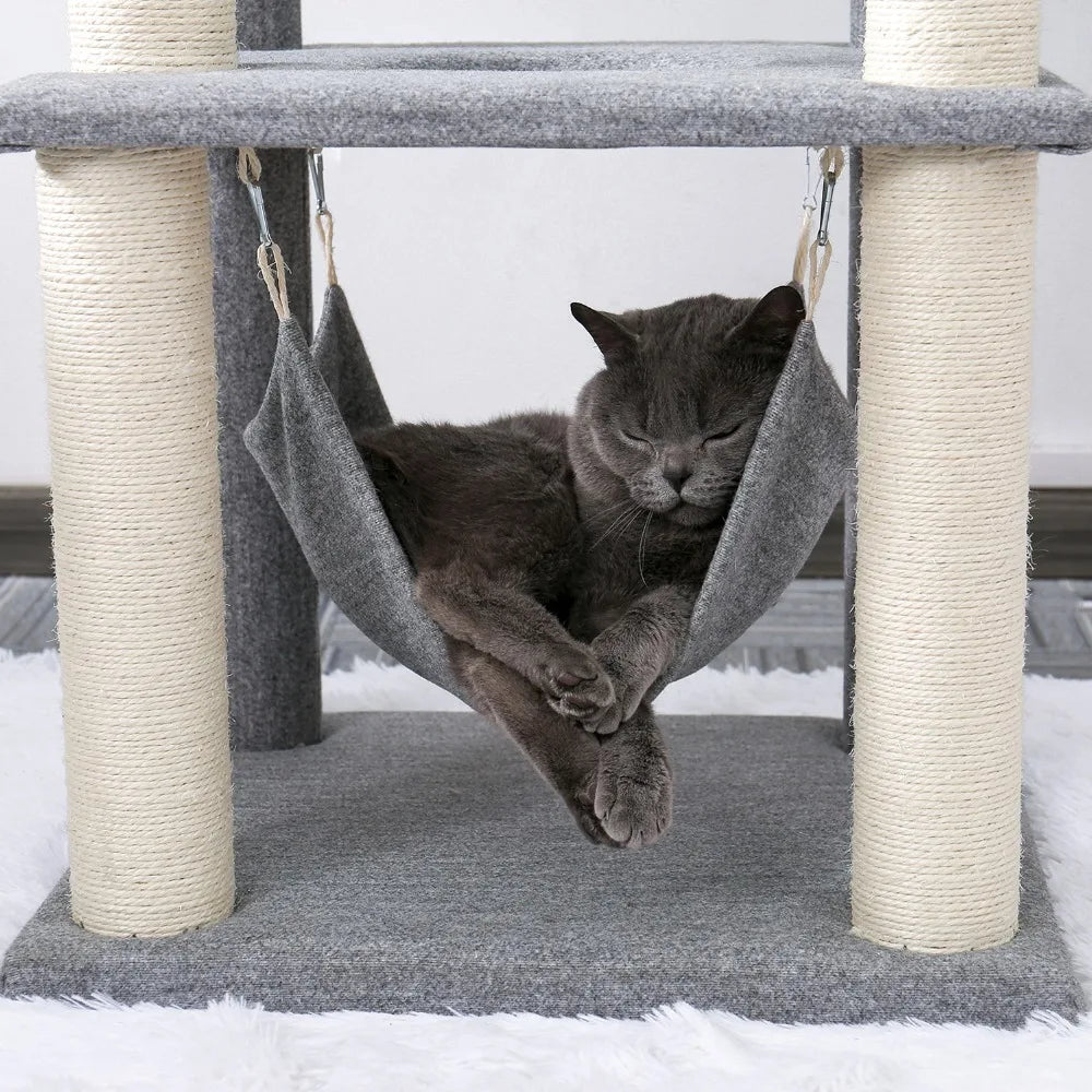 132cm Sleek Minimalist Cat Tree - Modern Design