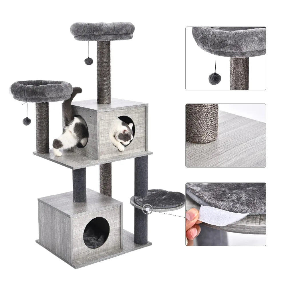 141cm Luxury Modern Cat Tree - Designer Series