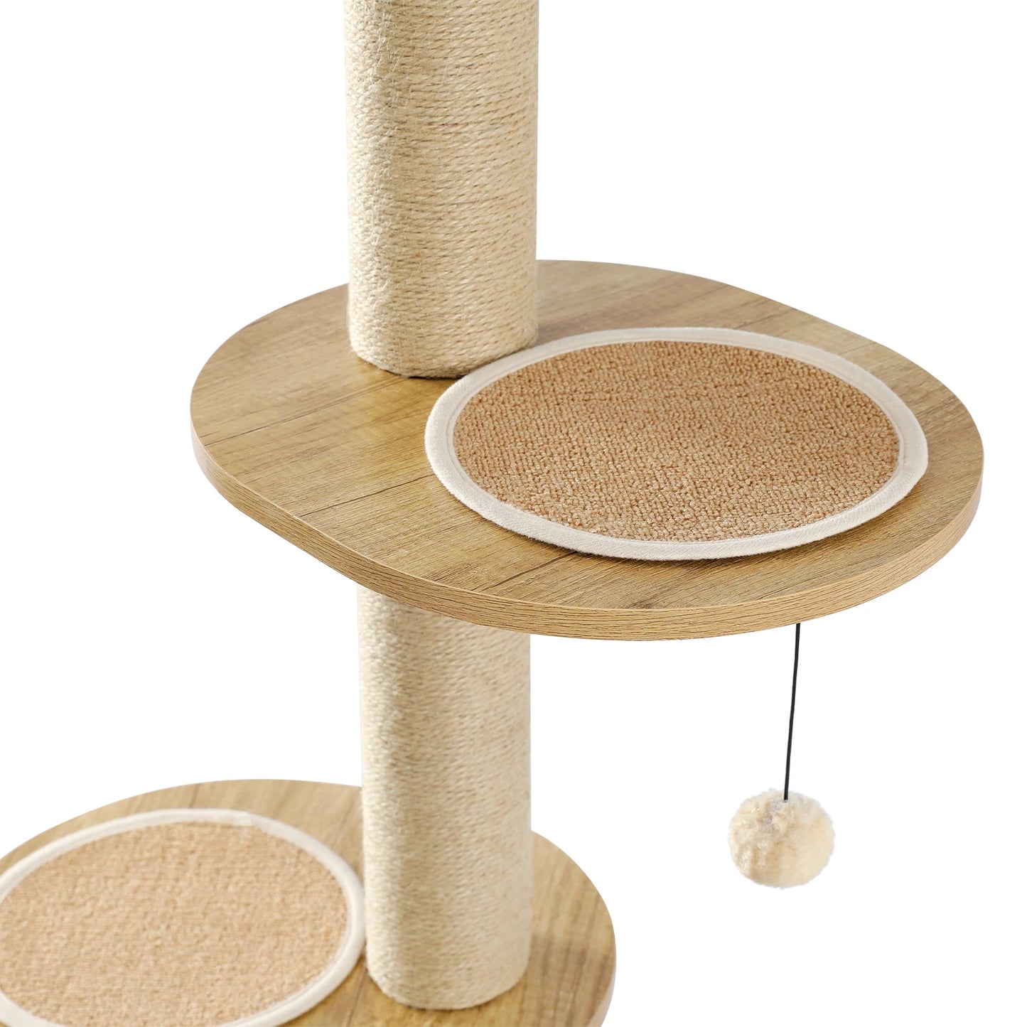 Adjustable 240-260cm Cat Tree - 'Cat Town' High-Rise Tower