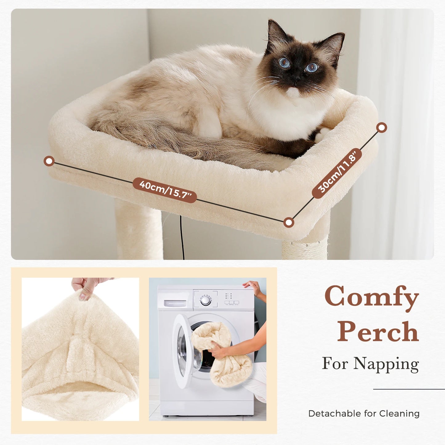 153cm Luxurious Cat Tree - Spacious Tower with Condo and Perch Bed