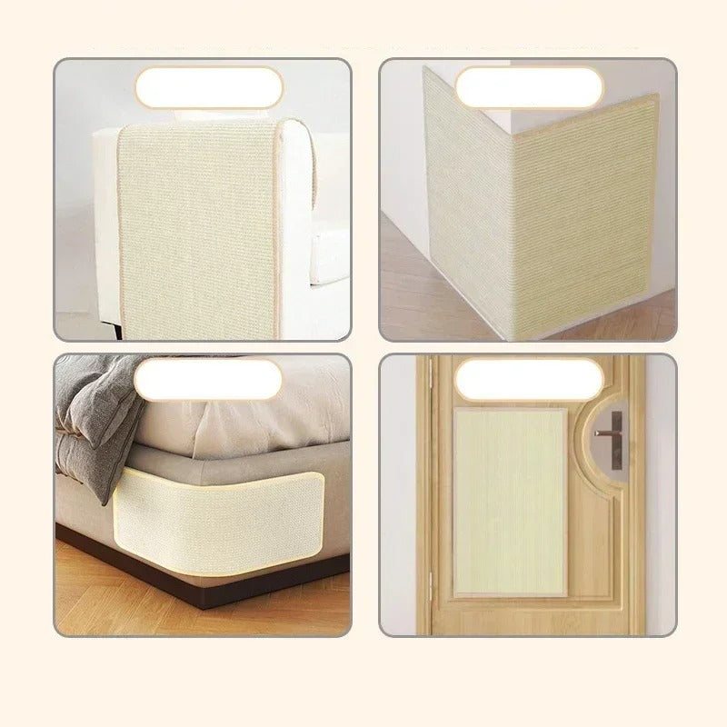 Natural Sisal Cat Scratching Mat - Durable Pet Scratcher Board & Post Pad