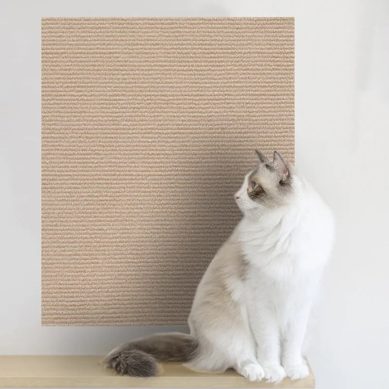 Self-Adhesive Cat Scratching Mat β Trimmable Carpet Protector for Sofa, Walls & Furniture