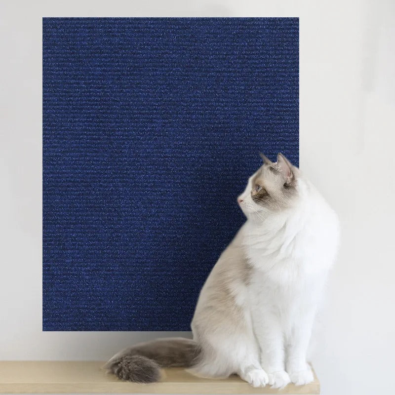 Self-Adhesive Cat Scratching Mat β Trimmable Carpet Protector for Sofa, Walls & Furniture
