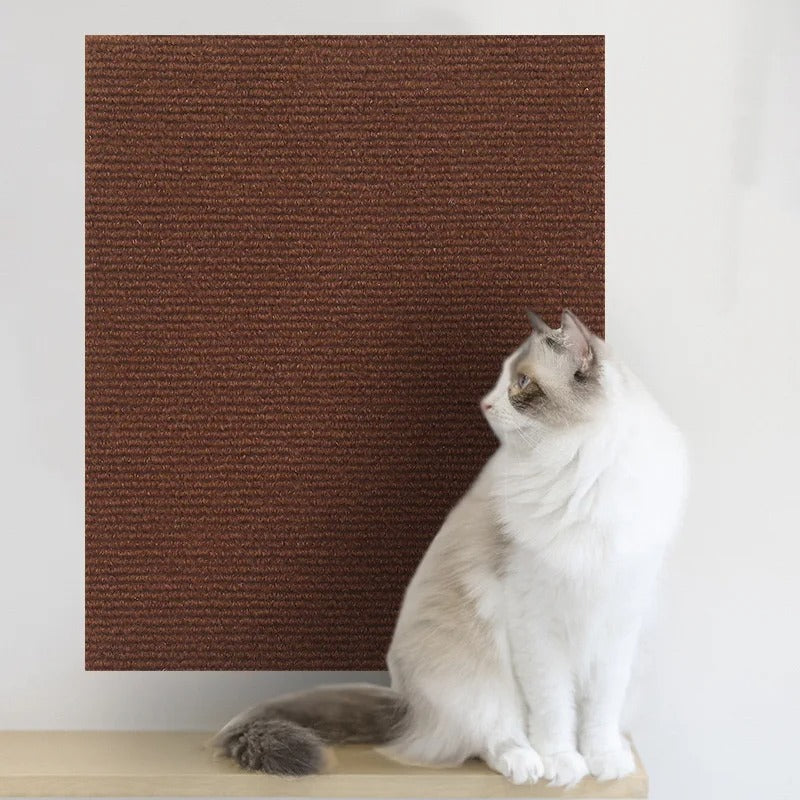 Self-Adhesive Cat Scratching Mat β Trimmable Carpet Protector for Sofa, Walls & Furniture