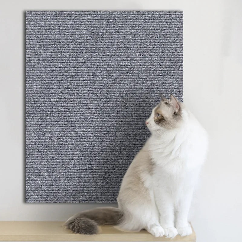 Self-Adhesive Cat Scratching Mat β Trimmable Carpet Protector for Sofa, Walls & Furniture