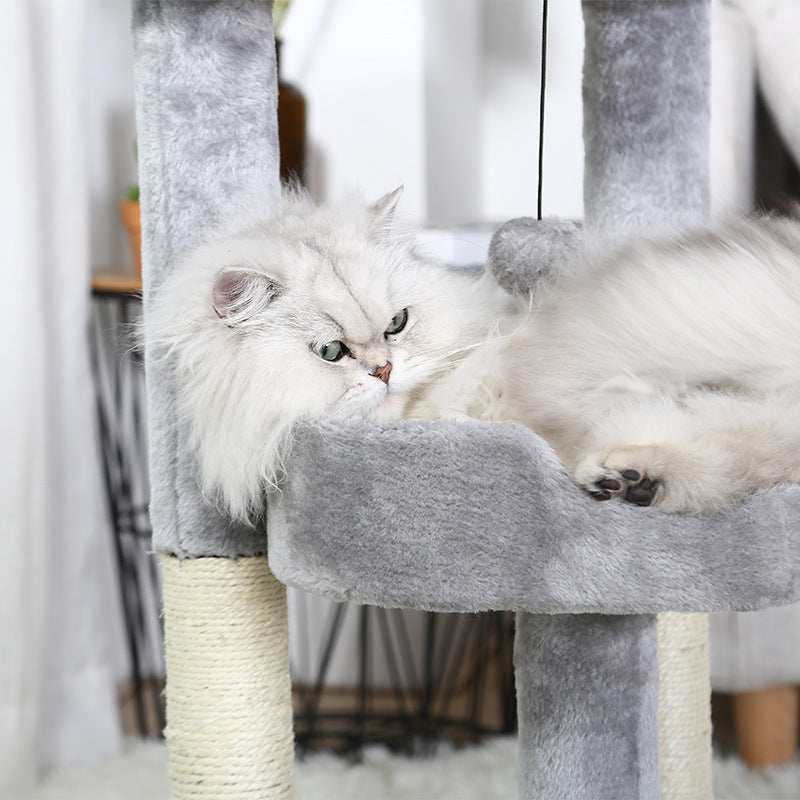 72cm All-Season Dual-Layer Cat Tree with Sisal Scratching Toy