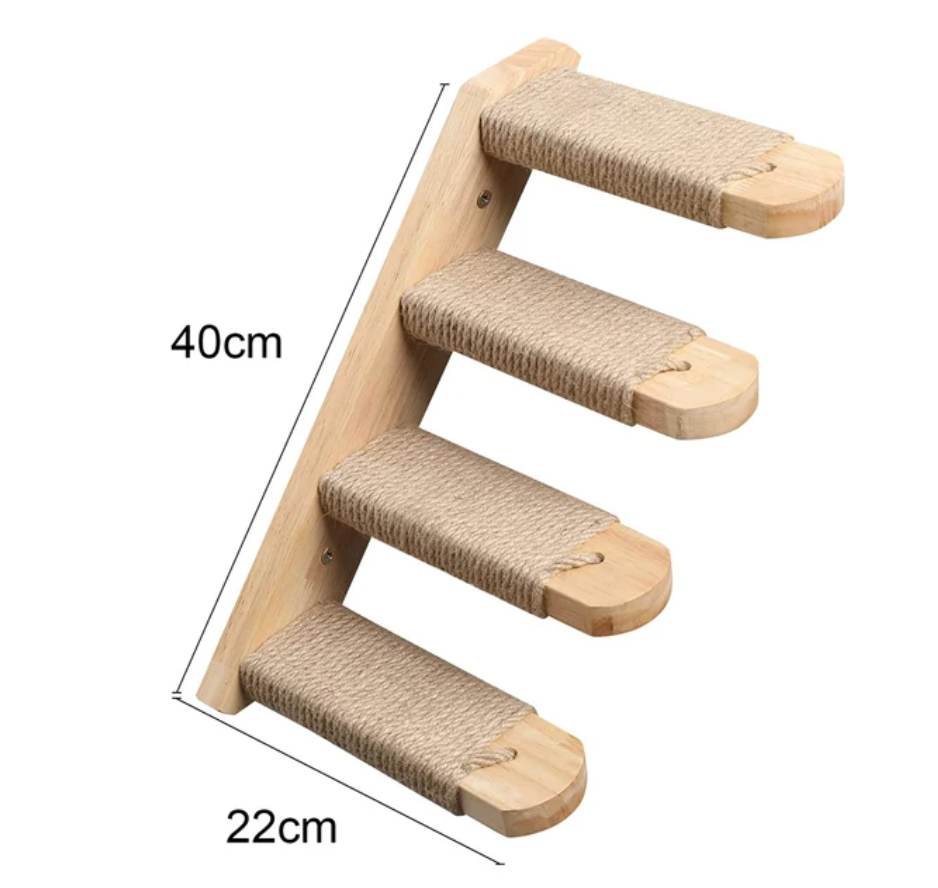 Wall-Mounted Cat Climbing Ladder Jump Ladder Combination