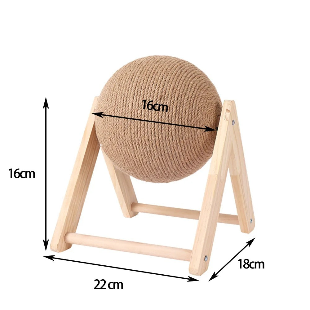 Durable Sisal Rope Cat Scratching Ball Toy - Claw-Friendly Scratcher
