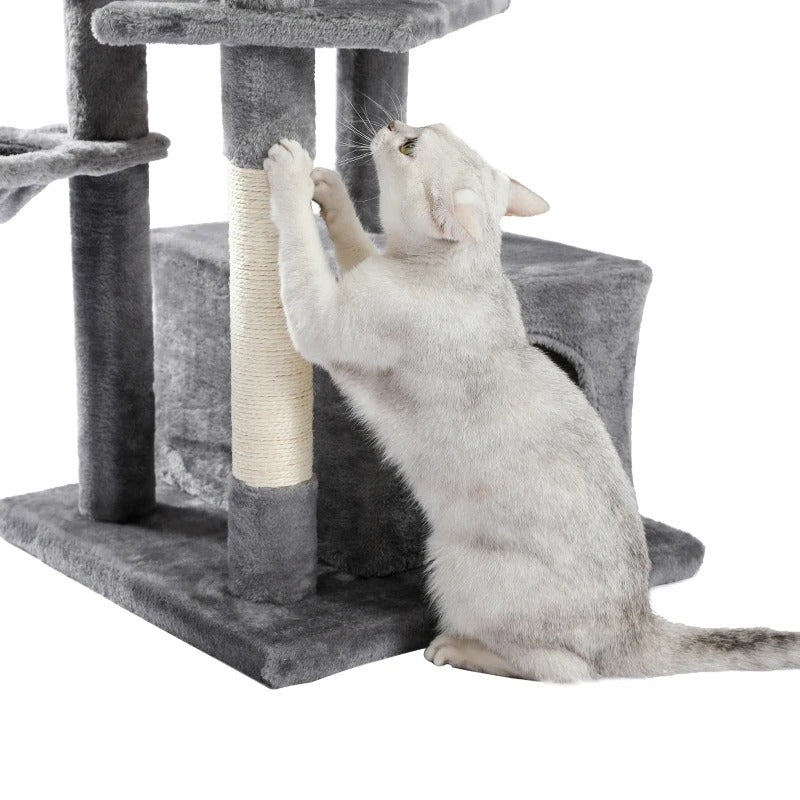 112CM Grand Multi-Level Cat Tree with Condo and Scratching Posts