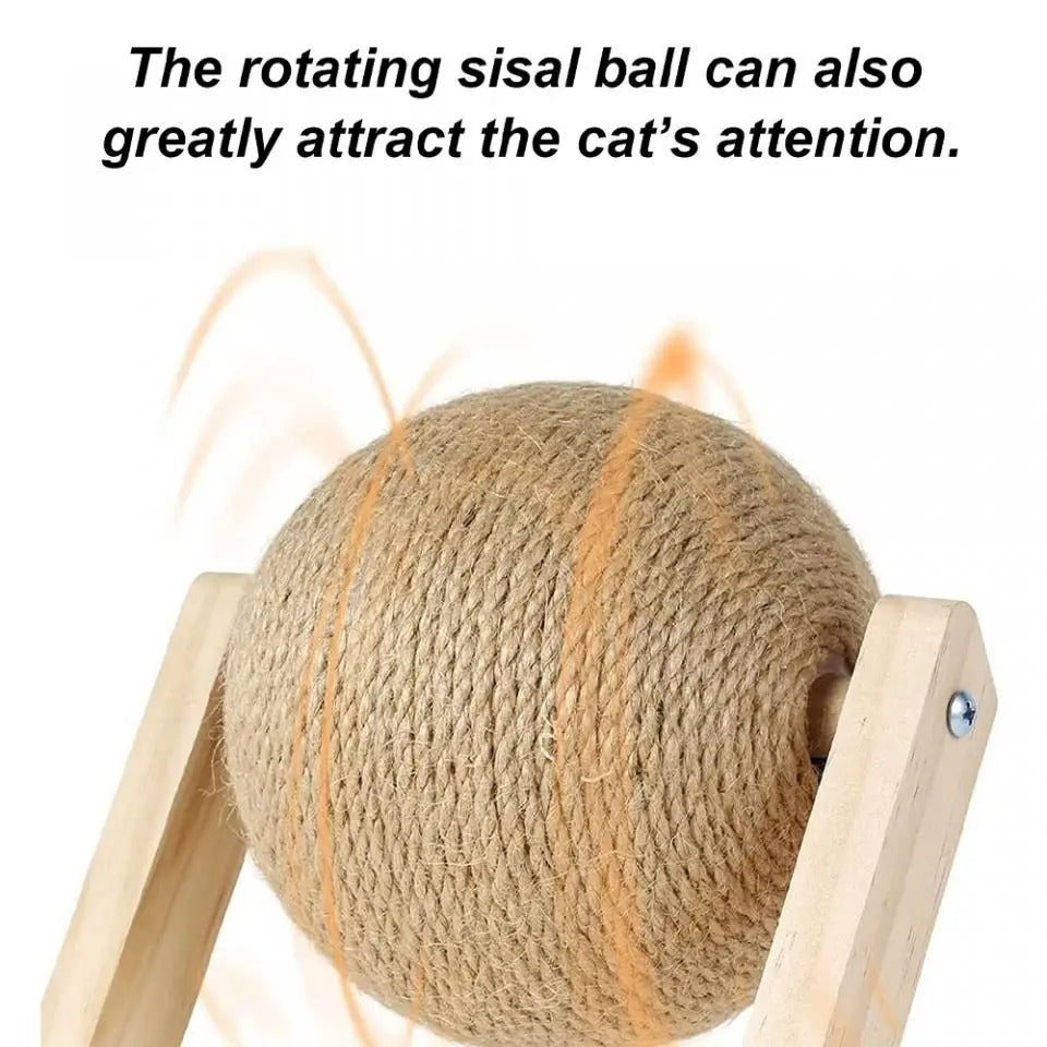 Durable Sisal Rope Cat Scratching Ball Toy - Claw-Friendly Scratcher