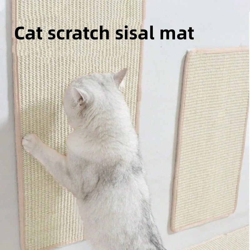 Natural Sisal Cat Scratching Mat - Durable Pet Scratcher Board & Post Pad