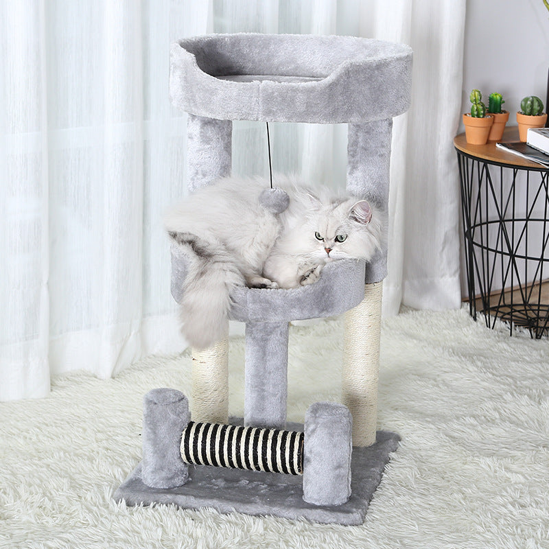 72cm All-Season Dual-Layer Cat Tree with Sisal Scratching Toy