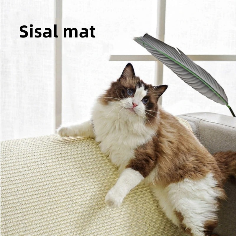 Natural Sisal Cat Scratching Mat - Durable Pet Scratcher Board & Post Pad