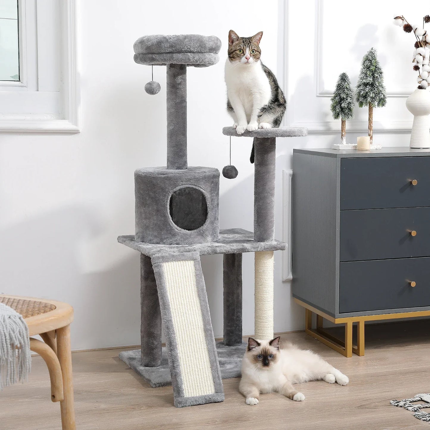 Large 172cm Grand Multi-Level Cat Tree with Condo and Scratching Posts