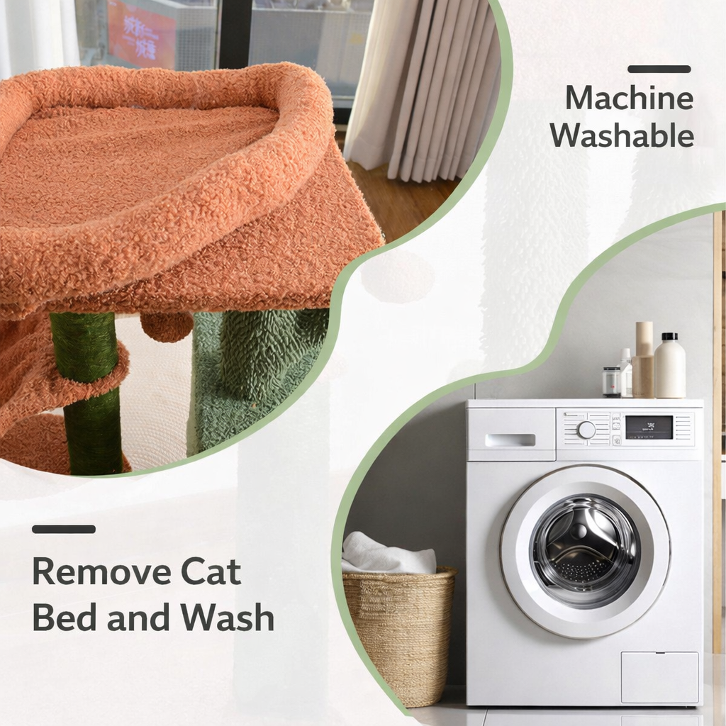 88cm Green Fresh Pastoral Multi-Level Cactus Cat Tree