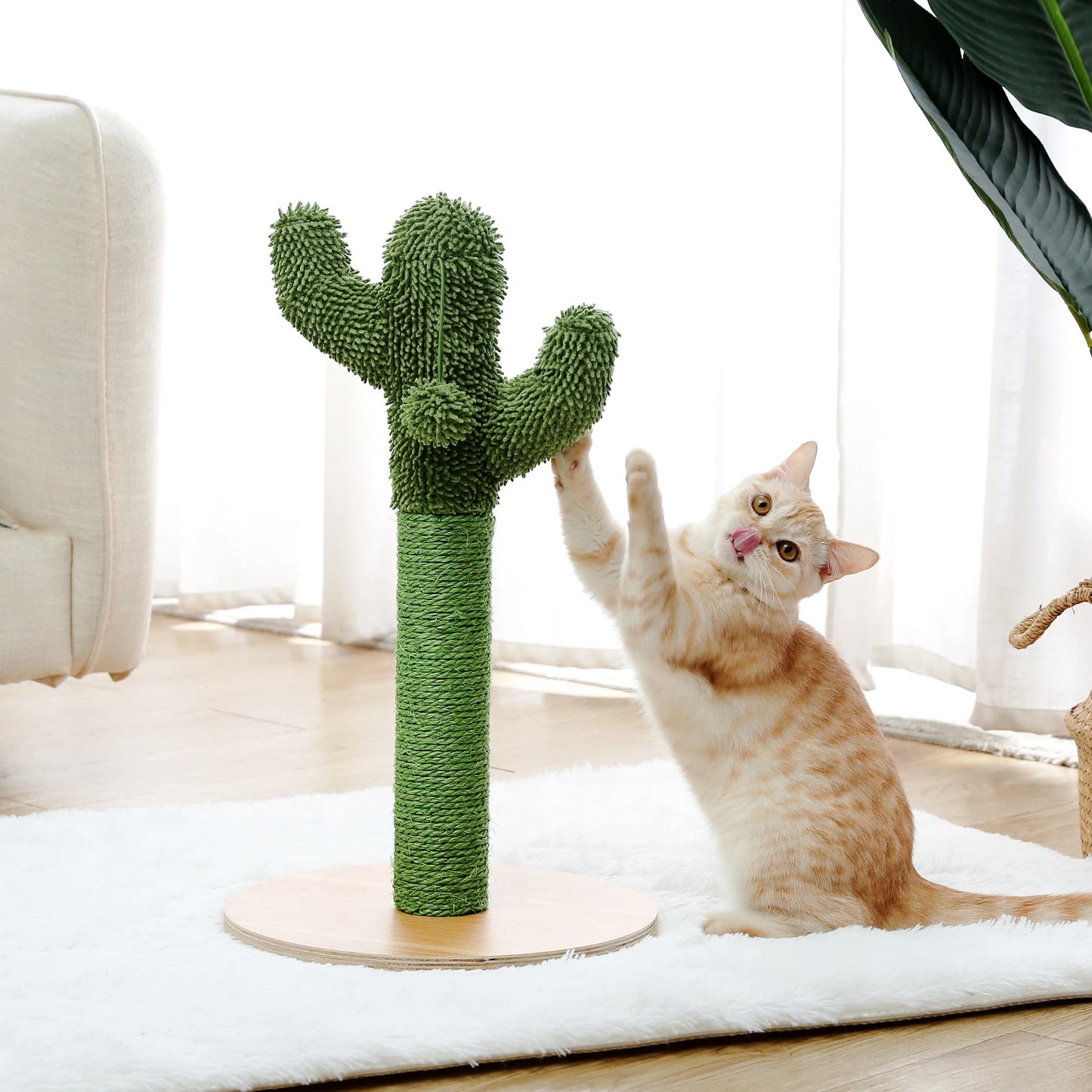 55cm Chic Cactus-Styled Cat Tree - Minimalist Design