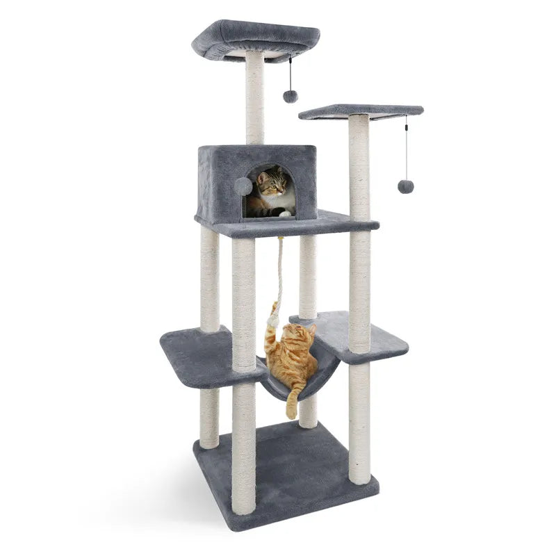 153cm Luxurious Cat Tree - Spacious Tower with Condo and Perch Bed