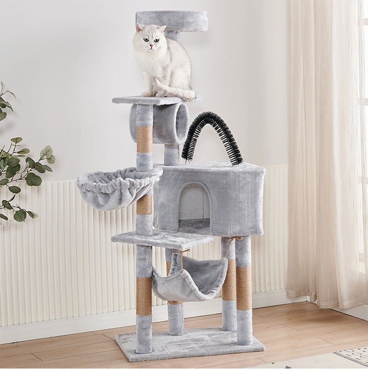160cm Tall Multi-Level Cat Tree Tower with Cat Condo, Hammock & Scratching Posts