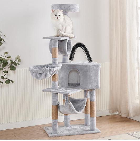 160cm Tall Multi-Level Cat Tree Tower with Cat Condo, Hammock & Scratching Posts