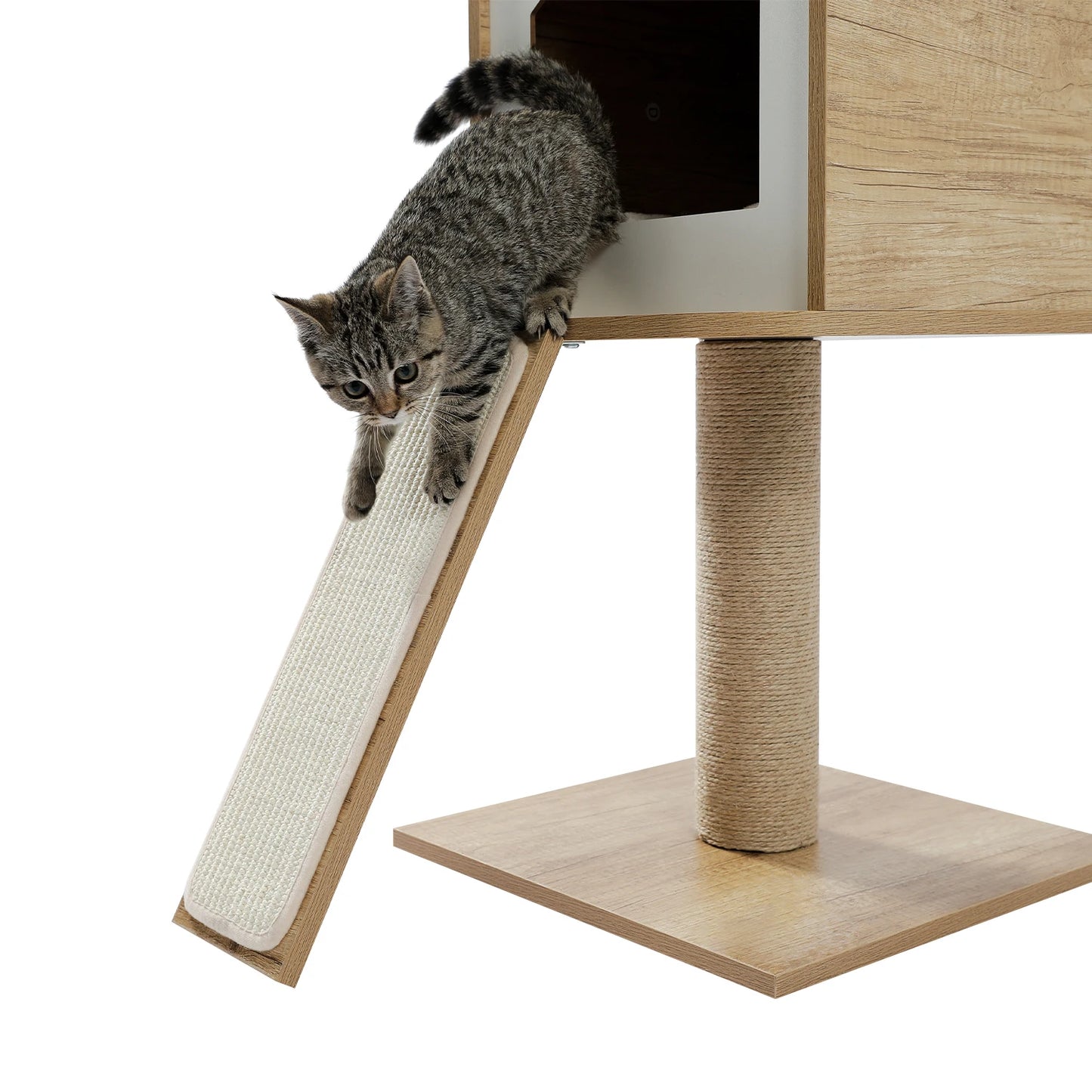 Adjustable 240-260cm Cat Tree - 'Cat Town' High-Rise Tower
