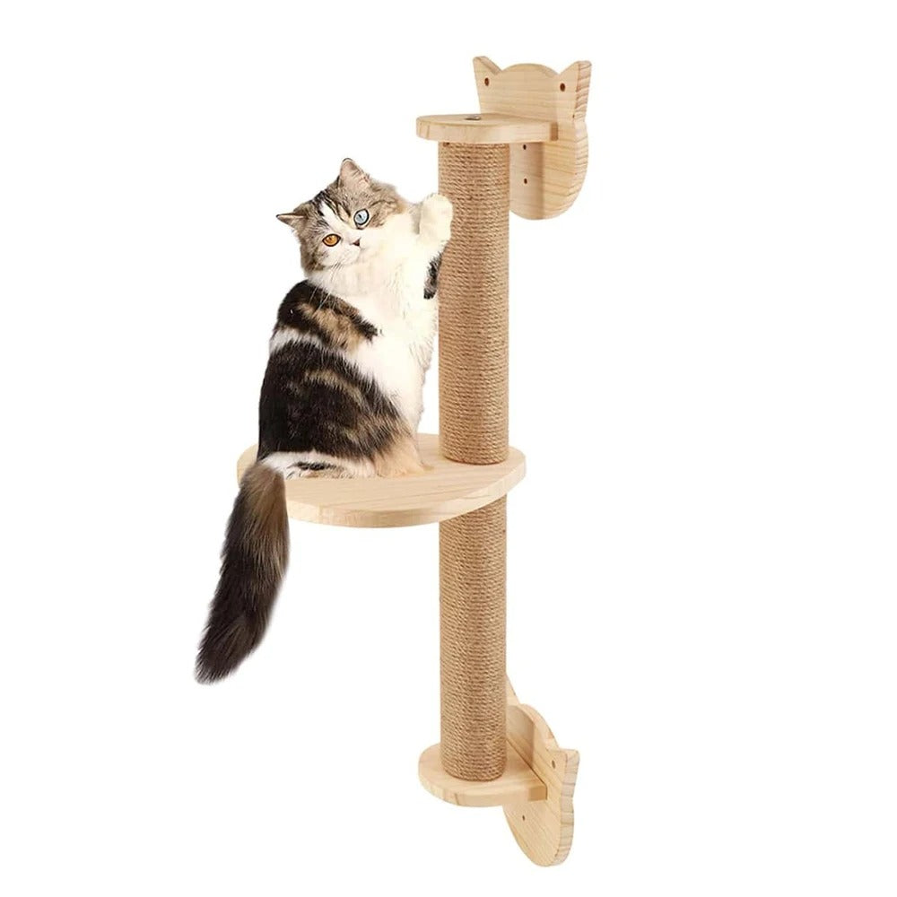 Wall-Mounted Cat Climbing Ladder Jump Ladder Combination