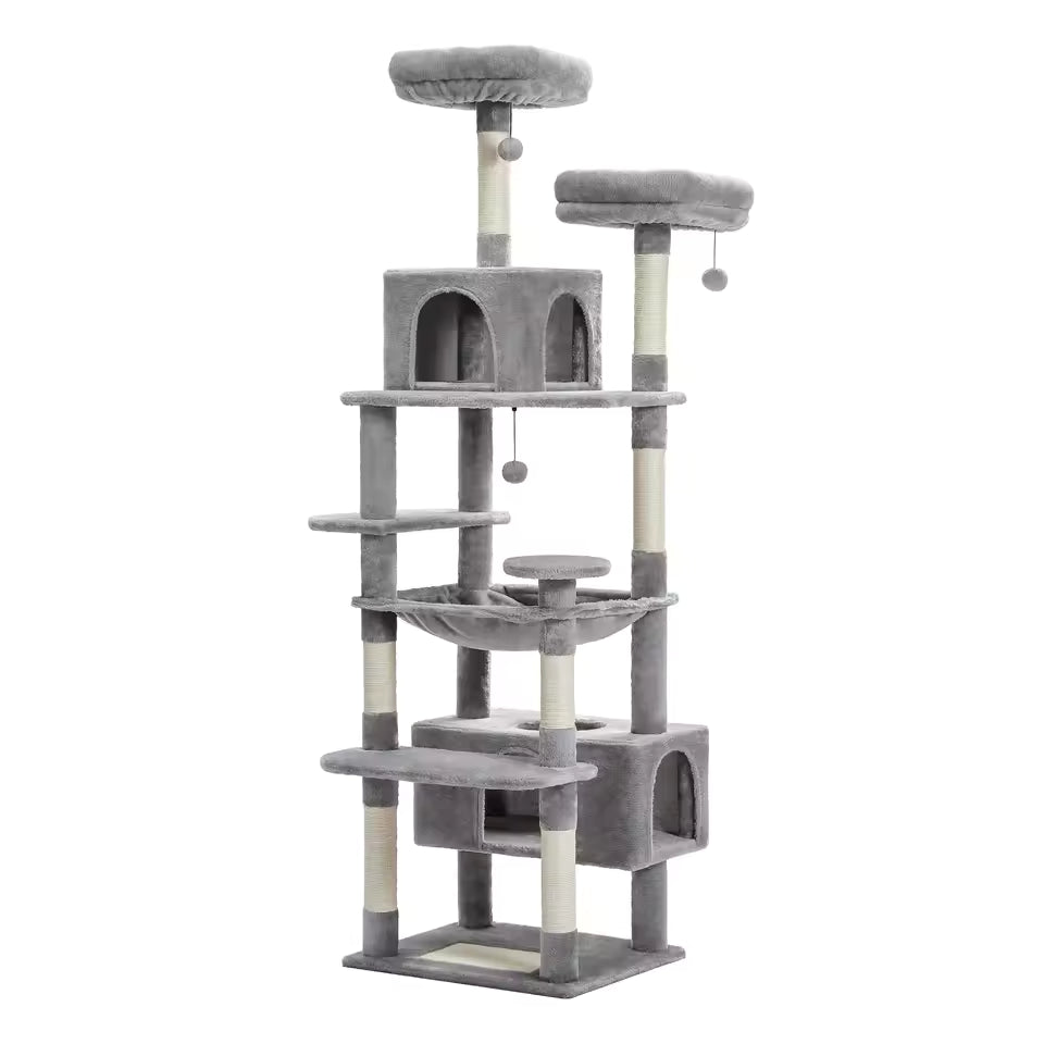 184cm Majestic Multi-Level Cat Tree with Condo, Hammock and Scratching Post