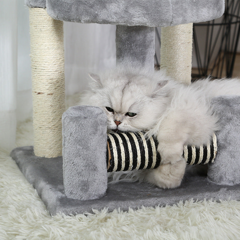 72cm All-Season Dual-Layer Cat Tree with Sisal Scratching Toy