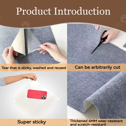 Self-Adhesive Cat Scratching Post – Trimmable Carpet Protector for Sofa, Walls & Furniture-1