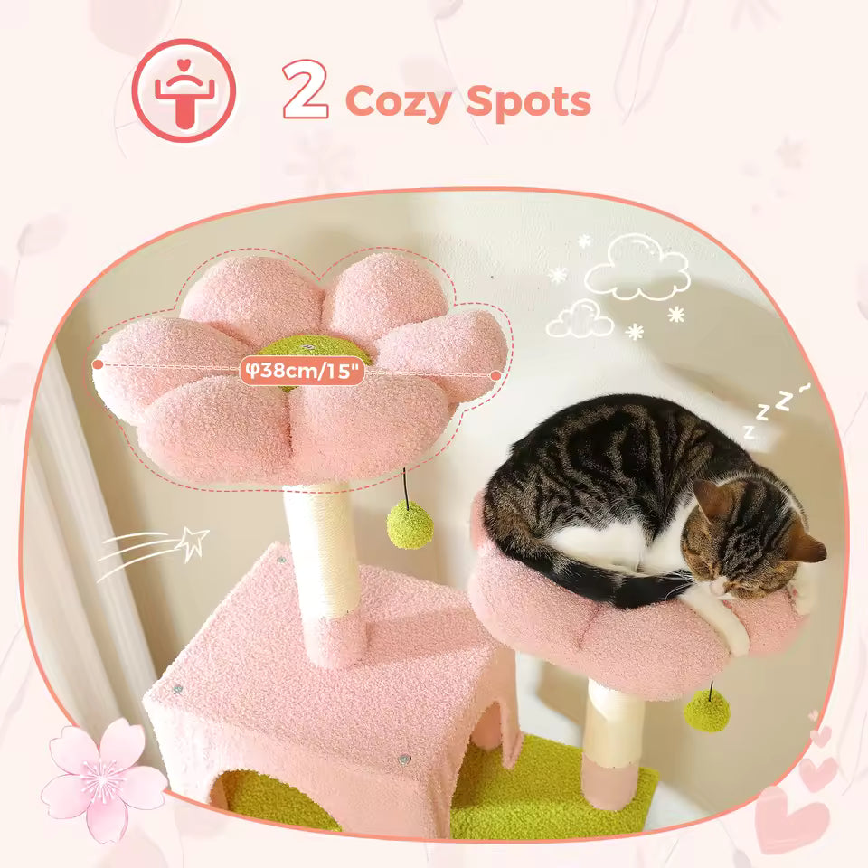 184cm Majestic Multi-Level Cat Tree with Condo, Hammock and Scratching Post